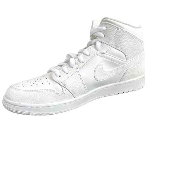 Nike Air Jordan 1 Mid Triple White 2.0 554724-130 Men’s Size 12 NEW main image 10